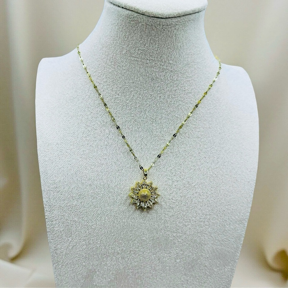 Sunflower Necklace 18K Golden Plated Stainless Steel